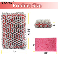 Food Grade Chain Mail Scrubber/Stainless Steel Chain Mail Pot Scrubber -  China Food Grade Chain Mail Scrubber and Stainless Steel Chain Mail Pot  Scrubber price